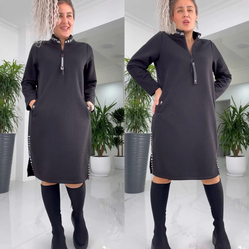 📢📢50%Rabatt!!!🎉✨Lässiges, lockeres, übergroßes Midikleid für Damen