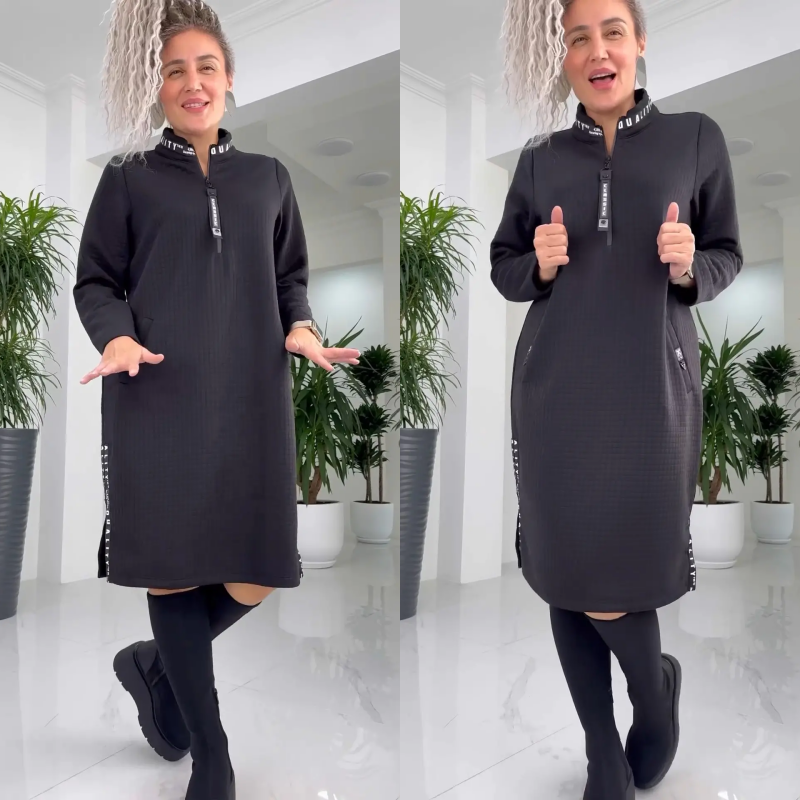 📢📢50%Rabatt!!!🎉✨Lässiges, lockeres, übergroßes Midikleid für Damen