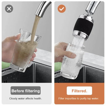 🔥Heißer Verkauf 49 % Rabatt🔥Um 360 Grad drehbarer, spritzwassergeschützter Wasserhahnbelüfter