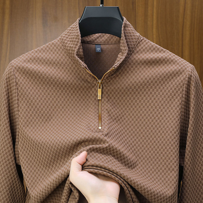 Herren Premium Fashion Half Zip Casual Business Shirt 【Kaufen Sie 2 Stück Versandkostenfrei】