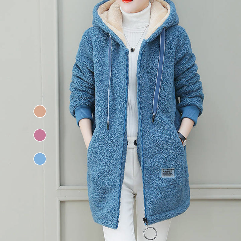 📢📢HEISSER VERKAUF – 49% RABATT!!! 🎉✨ Winter Gift – Damen Wintermantel aus dicker, warmer Kunstlammwolle