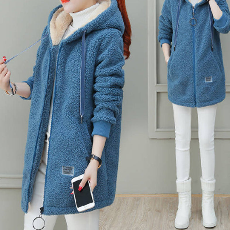 📢📢HEISSER VERKAUF – 49% RABATT!!! 🎉✨ Winter Gift – Damen Wintermantel aus dicker, warmer Kunstlammwolle