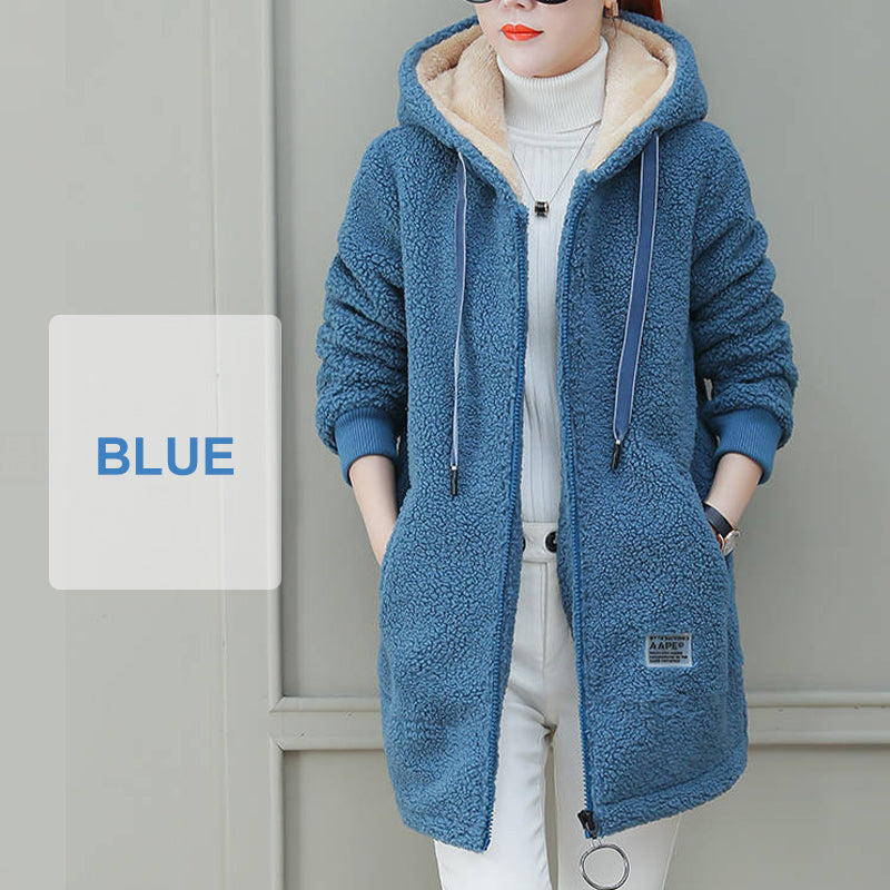 📢📢HEISSER VERKAUF – 49% RABATT!!! 🎉✨ Winter Gift – Damen Wintermantel aus dicker, warmer Kunstlammwolle