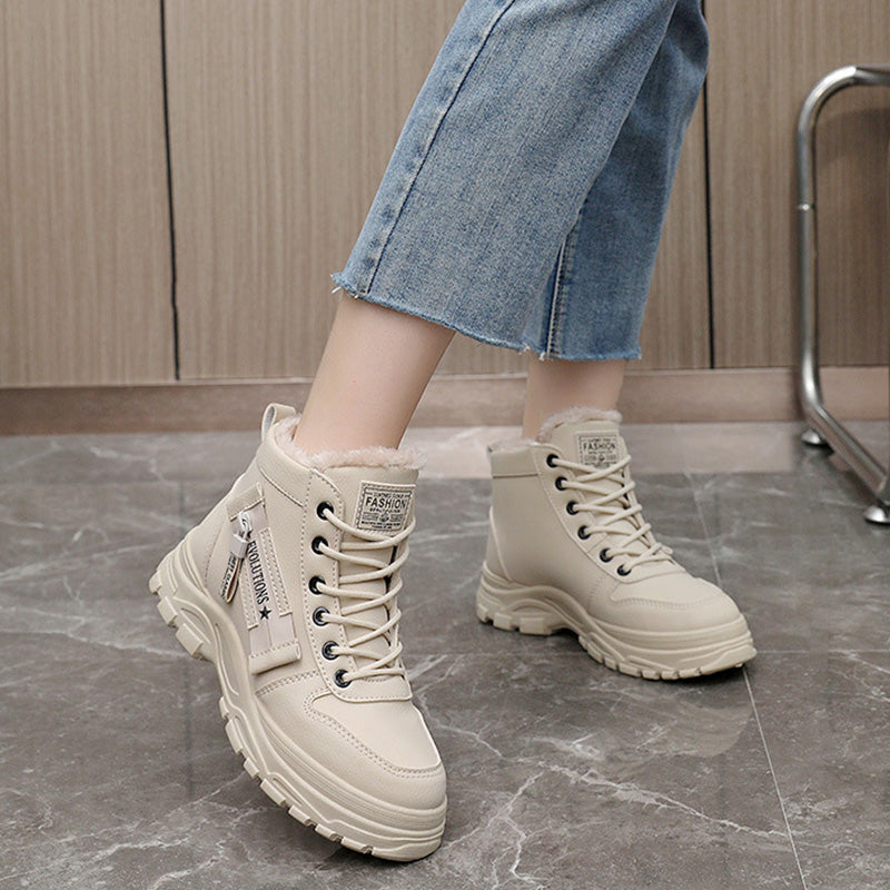 🎀Wärmt den Winter!🎁Wasserdichte, warme Schnürstiefelette für Damen