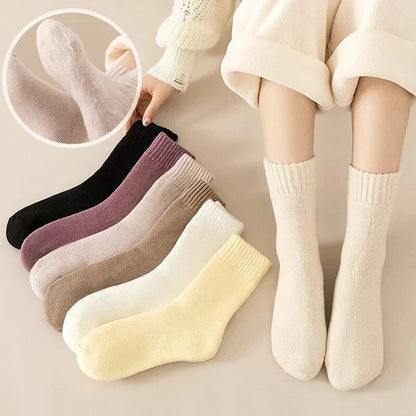 🎄Dicke, wadenlange Socken aus Korallenfleece