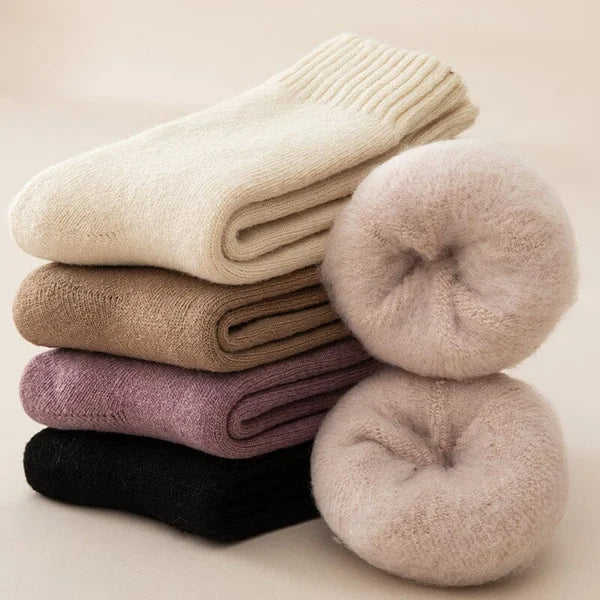 🎄Dicke, wadenlange Socken aus Korallenfleece