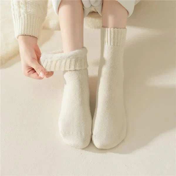 🎄Dicke, wadenlange Socken aus Korallenfleece