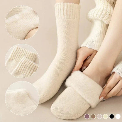 🎄Dicke, wadenlange Socken aus Korallenfleece