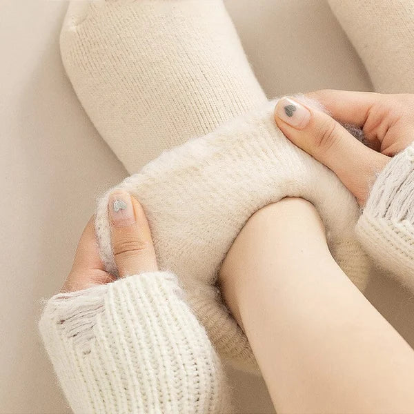 🎄Dicke, wadenlange Socken aus Korallenfleece