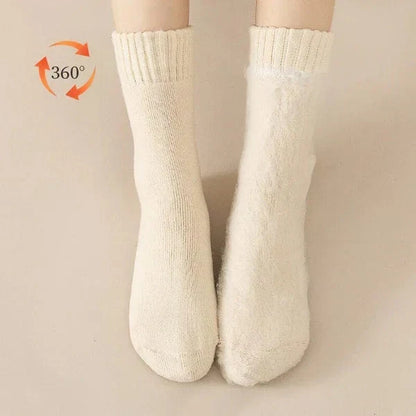 🎄Dicke, wadenlange Socken aus Korallenfleece