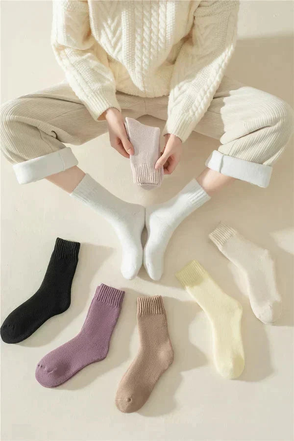 🎄Dicke, wadenlange Socken aus Korallenfleece