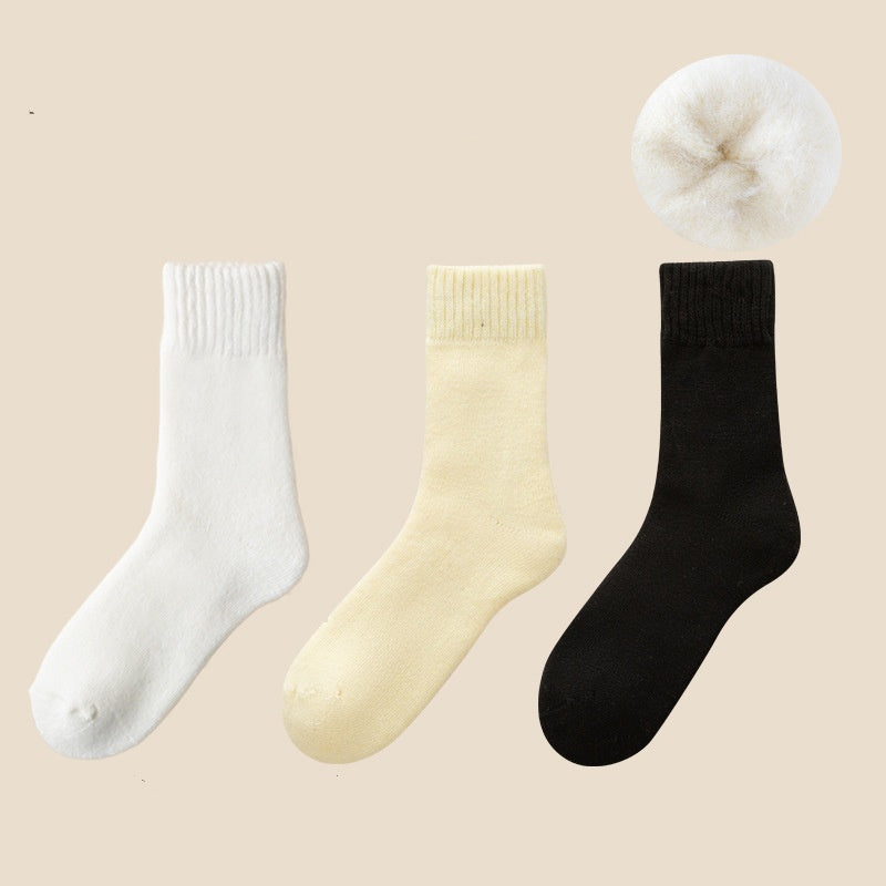 🎄Dicke, wadenlange Socken aus Korallenfleece