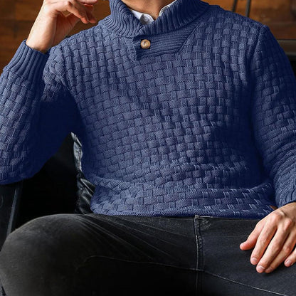 💜🔥Kauf 2 Artikel versandkostenfrei💜Herren Pullover mit strukturiertem Stehkragen