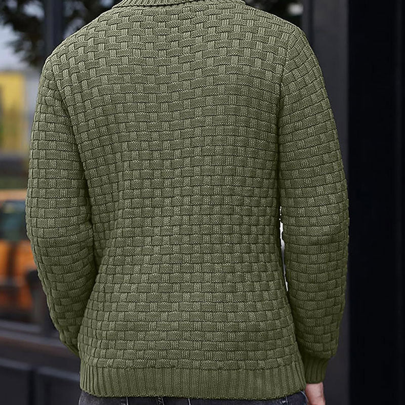 💜🔥Kauf 2 Artikel versandkostenfrei💜Herren Pullover mit strukturiertem Stehkragen