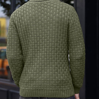 💜🔥Kauf 2 Artikel versandkostenfrei💜Herren Pullover mit strukturiertem Stehkragen