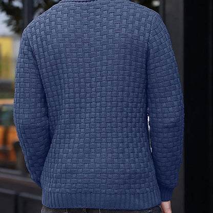 💜🔥Kauf 2 Artikel versandkostenfrei💜Herren Pullover mit strukturiertem Stehkragen