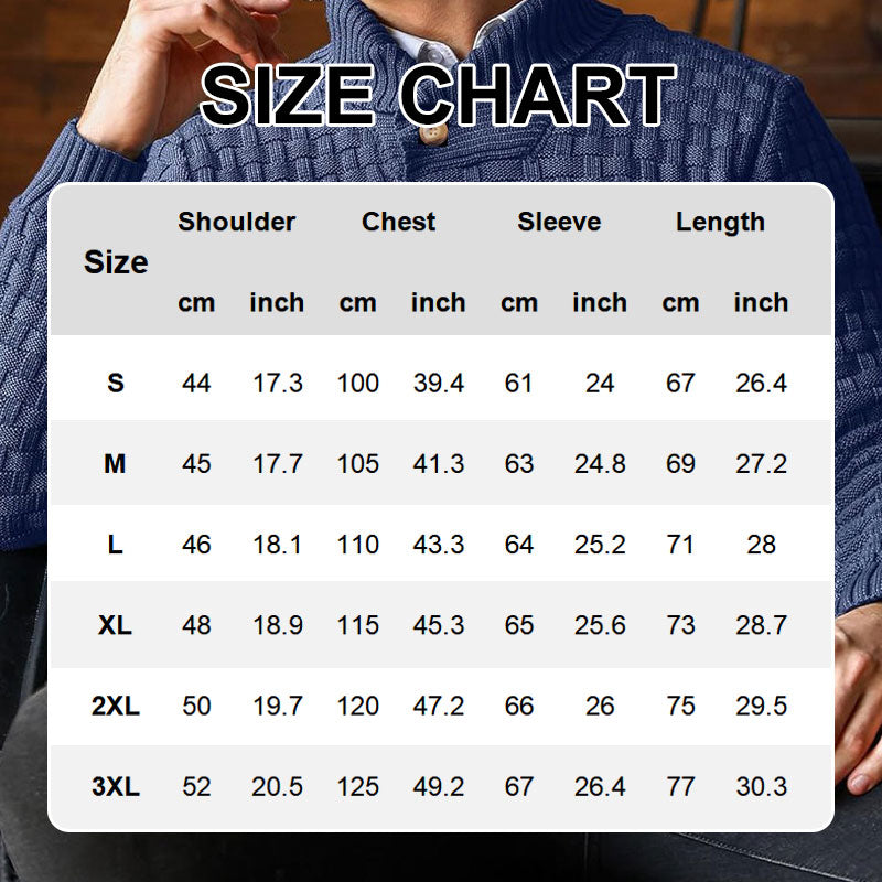 💜🔥Kauf 2 Artikel versandkostenfrei💜Herren Pullover mit strukturiertem Stehkragen