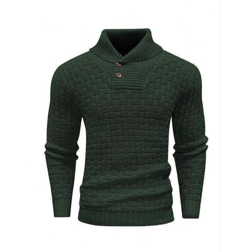 💜🔥Kauf 2 Artikel versandkostenfrei💜Herren Pullover mit strukturiertem Stehkragen