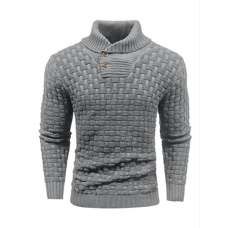 💜🔥Kauf 2 Artikel versandkostenfrei💜Herren Pullover mit strukturiertem Stehkragen