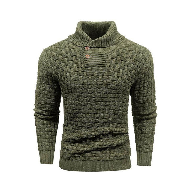 💜🔥Kauf 2 Artikel versandkostenfrei💜Herren Pullover mit strukturiertem Stehkragen
