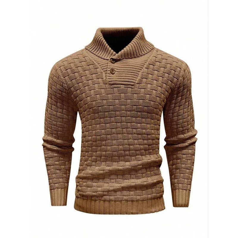 💜🔥Kauf 2 Artikel versandkostenfrei💜Herren Pullover mit strukturiertem Stehkragen