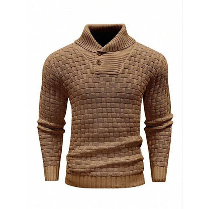 💜🔥Kauf 2 Artikel versandkostenfrei💜Herren Pullover mit strukturiertem Stehkragen