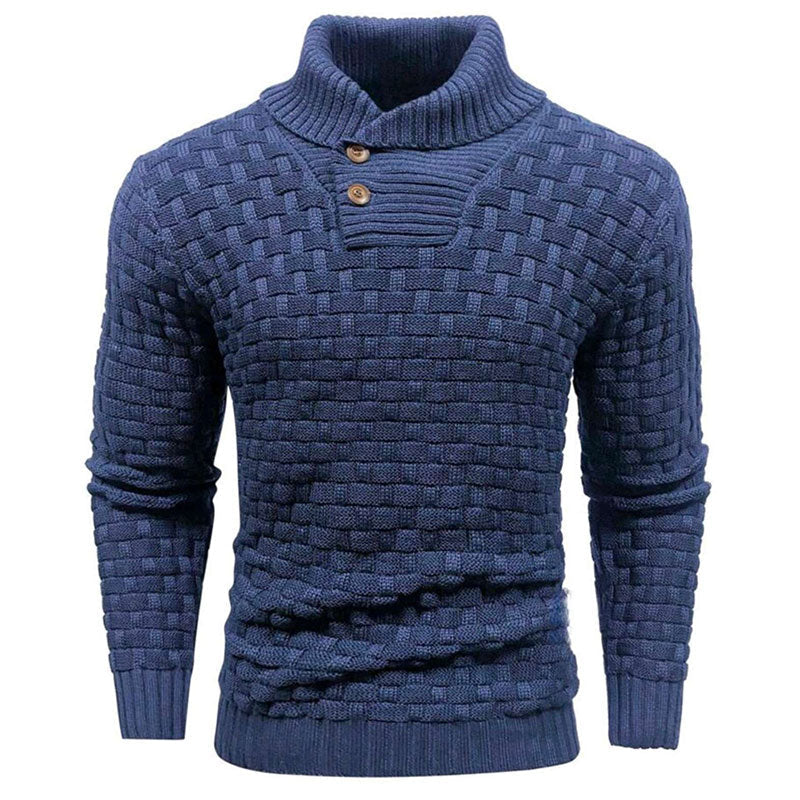 💜🔥Kauf 2 Artikel versandkostenfrei💜Herren Pullover mit strukturiertem Stehkragen
