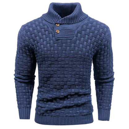 💜🔥Kauf 2 Artikel versandkostenfrei💜Herren Pullover mit strukturiertem Stehkragen