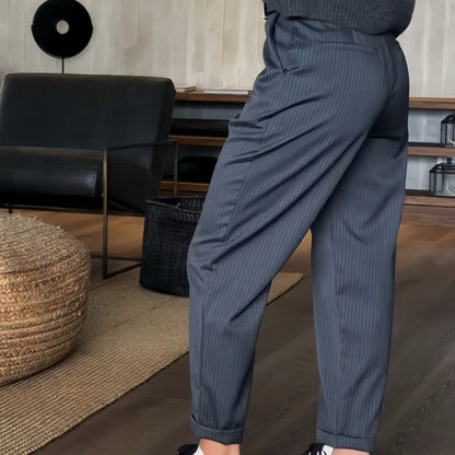 🔥Neuer Bestseller🔥Damen Hochtaillierte Casual Straight Blazer Hose