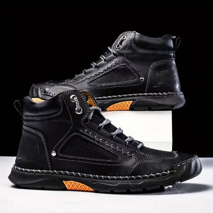 💥Stilvolle handgenähte Herrenstiefel mit flacher Sohle