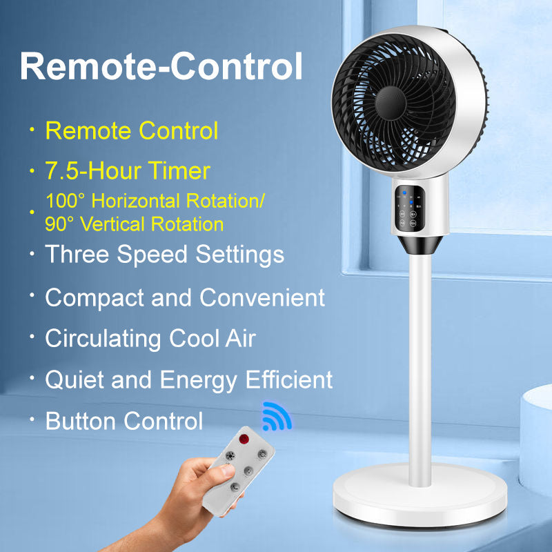 🎊Sommeraktion: 50 % Rabatt und versandkostenfrei🌀✨Motor Standventilator, 20dB sehr leiser Ventilator, 30m Wurfweite, 2465m³/h Luftvolumen, Fan mit Fernbedienung & Kühlung