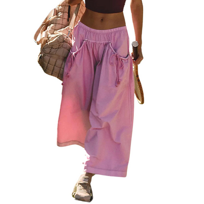 ✨ Trendige Cropped Strandhosen mit weitem Bein, pflegeleicht & vielseitig kombinierbar