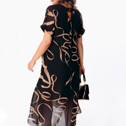 ⏰Begrenzte Zeit 50% Rabatt🔥👗Fließendes Midikleid mit V-Ausschnitt