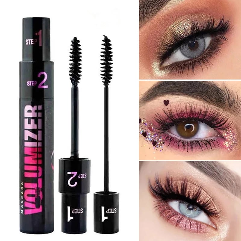 💕💦Langanhaltende wasserfeste Doppel-Mascara, ganztägig perfekte Wimpernpracht ohne