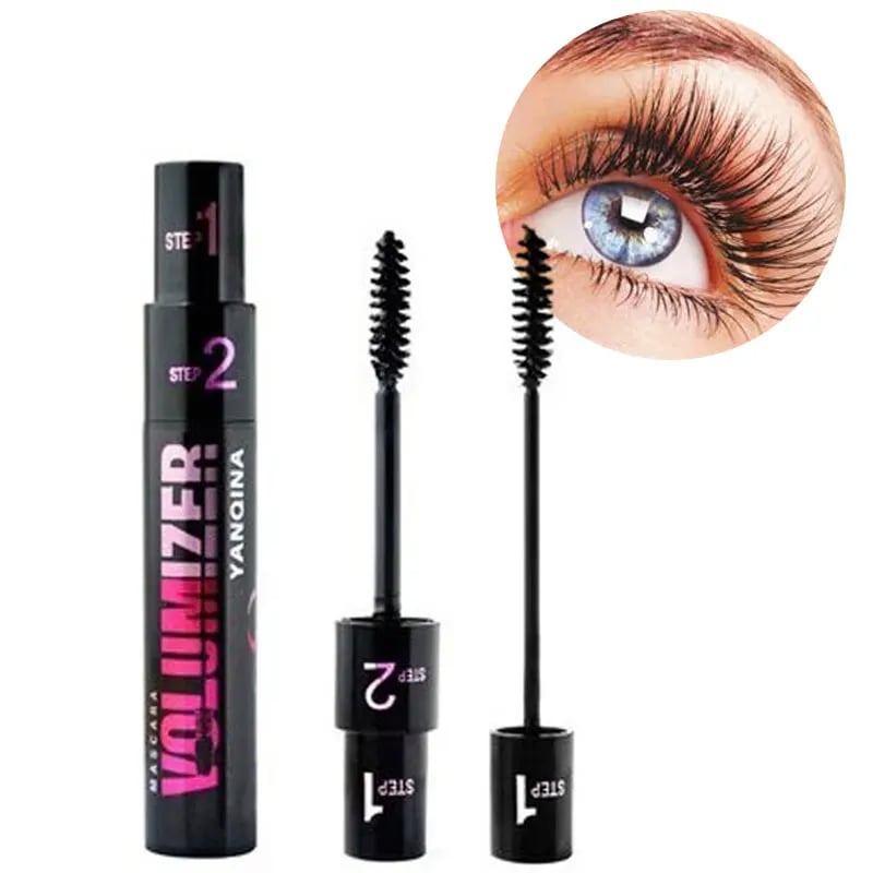 💕💦Langanhaltende wasserfeste Doppel-Mascara, ganztägig perfekte Wimpernpracht ohne