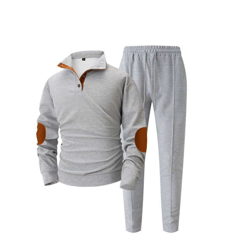 📢50%Rabatt!!!🎉✨Herren lässiges Set aus Strick-Sweatshirt mit Halbzipper & Hose