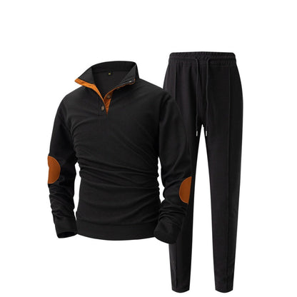 📢50%Rabatt!!!🎉✨Herren lässiges Set aus Strick-Sweatshirt mit Halbzipper & Hose