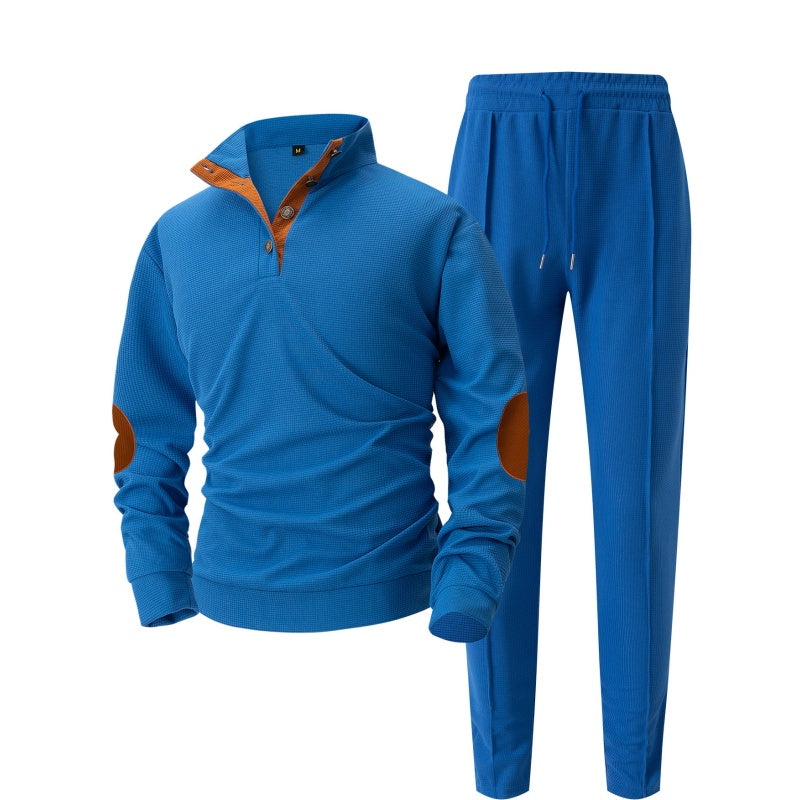 📢50%Rabatt!!!🎉✨Herren lässiges Set aus Strick-Sweatshirt mit Halbzipper & Hose
