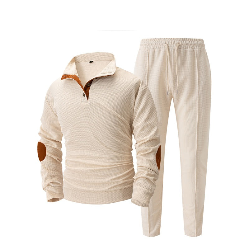 📢50%Rabatt!!!🎉✨Herren lässiges Set aus Strick-Sweatshirt mit Halbzipper & Hose