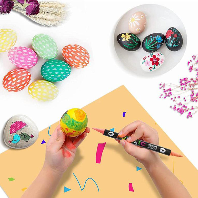 🔥 50 % RABATT! 🌈🖌️ Acrylstift-Marker mit zwei Spitzen – Farbenfroh & vielseitig ✨🎨