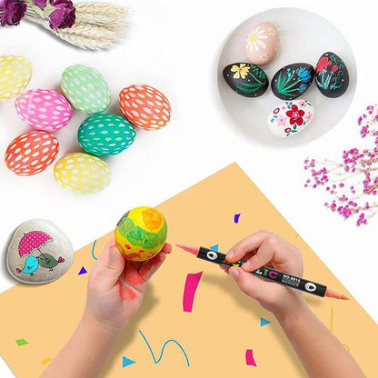 🔥 50 % RABATT! 🌈🖌️ Acrylstift-Marker mit zwei Spitzen – Farbenfroh & vielseitig ✨🎨
