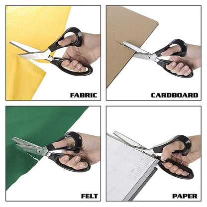 ✂️Jetzt 50 % Rabatt! DIY-Nähschere mit Wellenschliff – Zickzack-Schere, Stoffschneidewerkzeug gegen Ausfransen für Stoff, Papier und Bastelprojekte