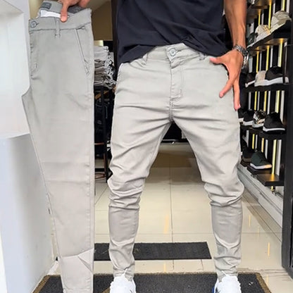 Herren Slim-Fit Freizeithose in Unifarben – Komfortabel 🧗‍♂️, Stylish 🛠️ & Perfekt für Jedes Outfit 🚀