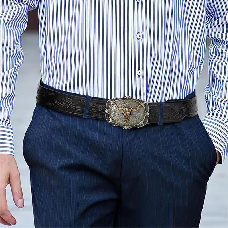 📢📢50%Rabatt!!!🎉✨Herren-Gürtel aus geprägtem Leder im Retro