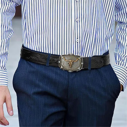 📢📢50%Rabatt!!!🎉✨Herren-Gürtel aus geprägtem Leder im Retro