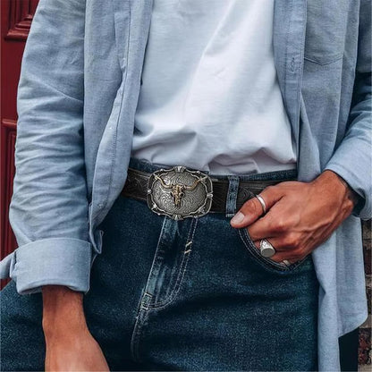 📢📢50%Rabatt!!!🎉✨Herren-Gürtel aus geprägtem Leder im Retro