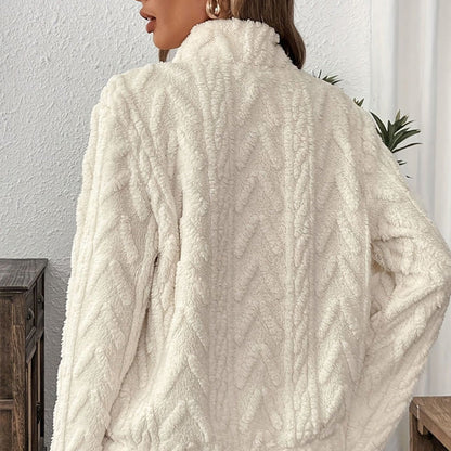 🏆Flash-Verkauf 50 % Rabatt⚡🔥 Sweatshirt mit flauschiger Tasche und halbem Reißverschluss