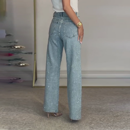 👖Kostenloser Versand✨ JEANS MIT ACCESSOIRES - Gerade Passform & Stretch, Inklusive Styling-Set, Versandkostenfrei für Limitierte Zeit 🚚💫