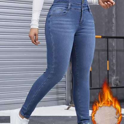 📢📢50%Rabatt!!!🎉✨Modische, warme Damen-Jeans im lässigen Stil