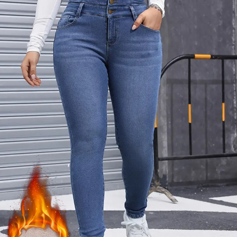 📢📢50%Rabatt!!!🎉✨Modische, warme Damen-Jeans im lässigen Stil